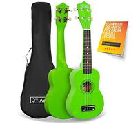 3rd Avenue Soprano Ukulele Beginner 21 Inch 4 Nylon Strings with Free Uke Bag - Green - FREE 1 Month Online Lessons
