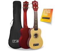 3rd Avenue Soprano Ukulele Beginner 21 Inch 4 Nylon Strings with Free Uke Bag - Natural - FREE 1 Month Online Lessons