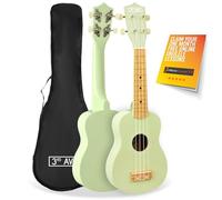 3rd Avenue Soprano Ukulele Beginner 21 Inch 4 Nylon Strings with Free Uke Bag - Pastel Green - FREE 1 Month Online Lessons