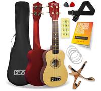 3RD AVENUE Soprano Ukulele Starter Pack - Natural, Brown