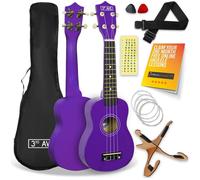 3RD AVENUE Soprano Ukulele Starter Pack - Purple, Purple