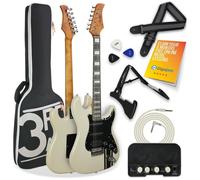 3RD AVENUE Stateside Series Electric Guitar Bundle - Atlantic White, White
