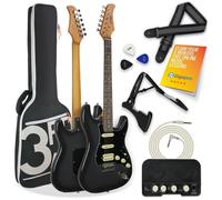 3RD AVENUE Stateside Series Electric Guitar Bundle - Rushmore Grey, Silver/Grey