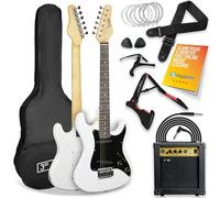3rd Avenue XF 3/4 Size Electric Guitar Ultimate Kit with 10W Amp, Cable, Stand, Gig Bag, Strap, Spare Strings, Picks, Capo - White