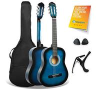 3rd Avenue XF 3/4 Size Junior Kids Classical Spanish Starter Beginner Pack Acoustic Guitar with Nylon Strings, Gig Bag, Capo and Picks - Blue