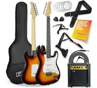 3rd Avenue XF Full Size 4/4 Electric Guitar Ultimate Kit with 10W Amp, Cable, Stand, Gig Bag, Strap, Spare Strings, Picks, Capo - Sunburst