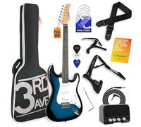 3RD AVENUE XF203ABBPK Electric Guitar Bundle - Blueburst, Blue