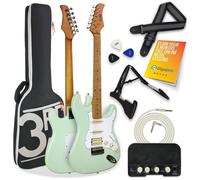 3RD AVENUE XF213AGRPK Electric Guitar Bundle - Liberty Green, Green