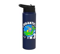 3rd B-Day Party Gigantic I´m 3 Years Old Birthday Boy Knight Stainless Steel Insulated Water Bottle