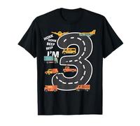 3rd Birthday 3 Road Honk Beep Im Three Bday Vehicle Boys Kid T-Shirt