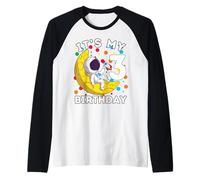 3rd Birthday Astronaut Space Lover Raglan Baseball Tee
