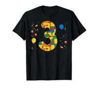 3rd Birthday Blocks Building Bricks 3 Year Old Boys Kids T-Shirt