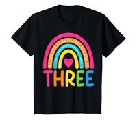 3rd Birthday Boho Rainbow 3 Year Old Toddler T-Shirt