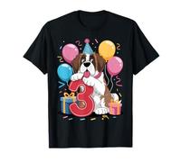 3rd birthday boy girl 3 years old three Saint Bernard T-Shirt