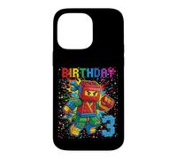 3rd Birthday Boy Ninja Brick Block Master Builder 3 Year Kid Case for iPhone 14 Pro Max