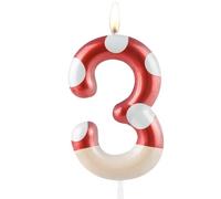 3rd Birthday Candle Mushroom Number 3 Candle Mushroom Cake Decoration Birthday Party Supplies Mushroom Themed Cake Topper Decorations for Kids Boy Girl Party Decor Supplies