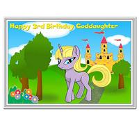 3rd Birthday Cards for Girls - 3 Year Old Little Girl - Age Three - Quality (Goddaughter 3rd Birthday Card - Unicorn)