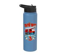 3rd Birthday Fire Engine - 3 Years Gift Fire Brigade Stainless Steel Insulated Water Bottle
