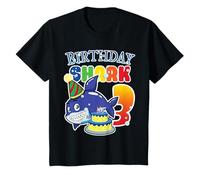 3rd Birthday Gift Kids Boys Girls Birthday Shark 3 Years Old T-Shirt