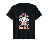 3rd Birthday Girl Bunny Cupcake Cute Animal T-Shirt