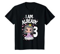 3rd Birthday Girl Gift - I am already 3 Princess T-Shirt