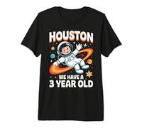 3Rd Birthday Houston We Have A 3 Year Old Astronaut Space Premium T-Shirt