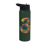 3rd Birthday Monster Truck 3 Years Old Young Wild Three Boy Stainless Steel Insulated Water Bottle