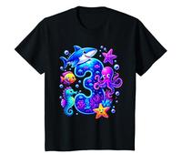 3rd Birthday Ocean Sea Animals 3 Years Birthday T-Shirt