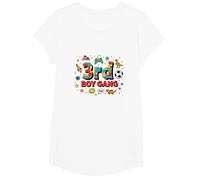 3rd Boy Gang: Playful Adventure for Young Explorers T-Shirt, Girls, White, XS