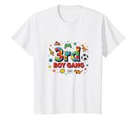 3rd Boy Gang: Playful Adventure for Young Explorers T-Shirt, Kids, White, 8 Years