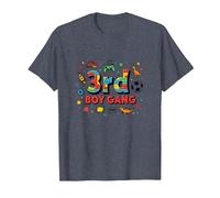 3rd Boy Gang: Playful Adventure for Young Explorers T-Shirt, Men, Heather Blue, M
