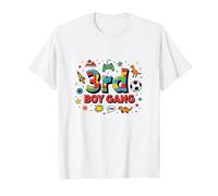 3rd Boy Gang: Playful Adventure for Young Explorers T-Shirt, Men, White, 3XL