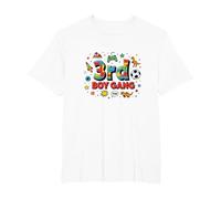 3rd Boy Gang: Playful Adventure for Young Explorers T-Shirt, Men's Big and Tall, White, 5X Tall