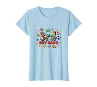 3rd Boy Gang: Playful Adventure for Young Explorers T-Shirt, Women, Baby Blue, S