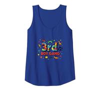 3rd Boy Gang: Playful Adventure for Young Explorers Tank Top, Women, Royal Blue, L