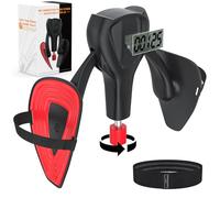 3rd Gen Thigh-Train 0-100 lbs Adjustable Resistance Inner Thigh Train Exercising Counter with Leg Straps Band Pelvic Floor Kegel Hip Exercise Workout Equipment Pilates Women Men (Black)