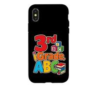 3rd Grade ABC Alphabet Blocks Book Stack and Bookmark Case for iPhone X/XS