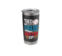 3rd Grade Back to School Cool 3rd Grade Batter Up Baseball Stainless Steel Insulated Tumbler