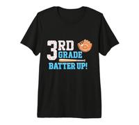 3rd Grade Batter Up Baseball Back to School Student Premium T-Shirt