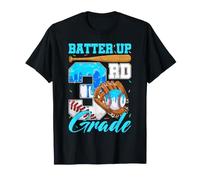3rd Grade Batter Up Baseball Ice Cream Drip Back to School T-Shirt