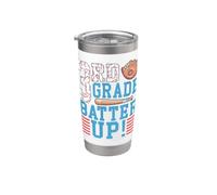3rd Grade Batter Up Baseball Student Back to School Stainless Steel Insulated Tumbler