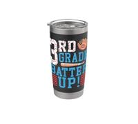 3rd Grade Batter Up Baseball Student Back to School Stainless Steel Insulated Tumbler