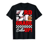 3rd Grade Batter Up Students Baseball Back to School Boy Kid T-Shirt
