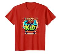 3rd Grade Cool Kid: Funky School Spirit for Young Learners T-Shirt, Kids, Red, 4 Years