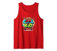 3rd Grade Cool Kid: Funky School Spirit for Young Learners Tank Top, Men, Red, S