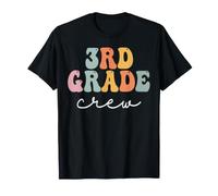 3rd Grade Crew Retro Groovy Women Back to School T-Shirt