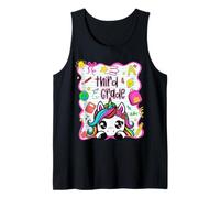 3rd Grade Cute Unicorn Back to School Third Grade Girls Kids Tank Top