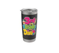 3rd Grade Diva First Day of School Gift for Girls Stainless Steel Insulated Tumbler