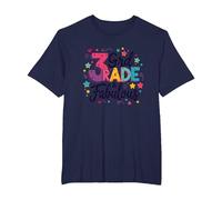 3rd Grade & Fabulous Girls Colorful Stars Back to School T-Shirt, Men's Big and Tall, Navy, 4X Tall