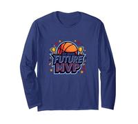 3rd Grade Future MVP Basketball Champion Long Sleeve T-Shirt, Adult Unisex, Navy, S